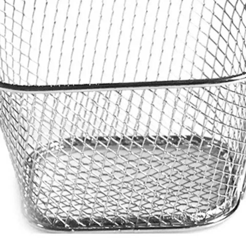 Stainless Steel Square French Fries Frying Basket, French Fries Colander Strainer, Stainless Steel Square Fried Food Filter, Mini Mesh Metal Square Colander Deep Frying Basket, Snack Strainer Cooking Tool Stainless Steel Square French Fries Frying Basket, French Fries Colander Strainer, Stainless Steel Square Fried Food Filter, Mini Mesh Metal Square Colander Deep Frying Basket, Snack Strainer Cooking Tool